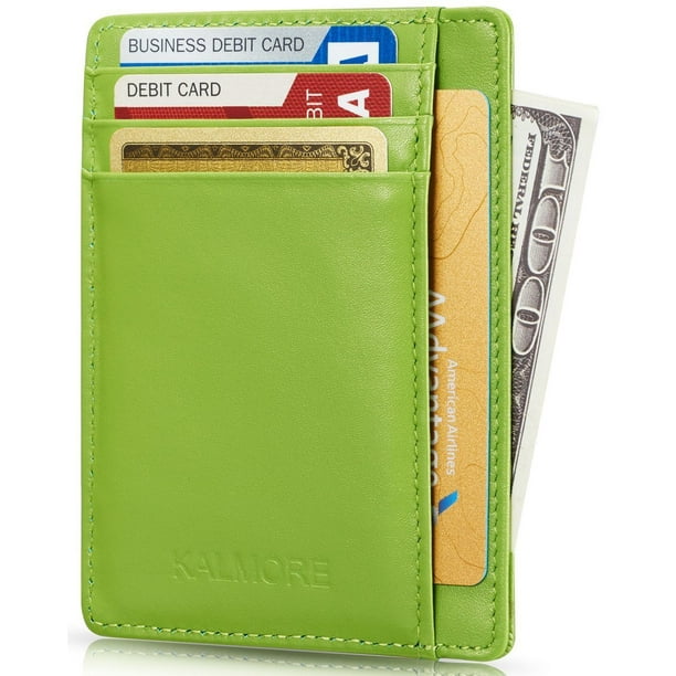 Men Womens Leather Large Capacity Credit ID Card Holder RFID Blocking Wallet US